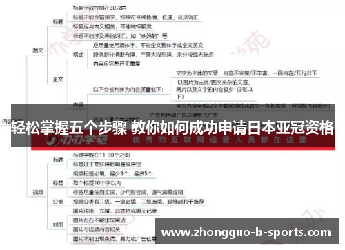 轻松掌握五个步骤 教你如何成功申请日本亚冠资格
